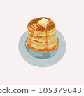 pancake drawn with crayons 105379643