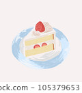 Strawberry shortcake drawn with crayons 105379653