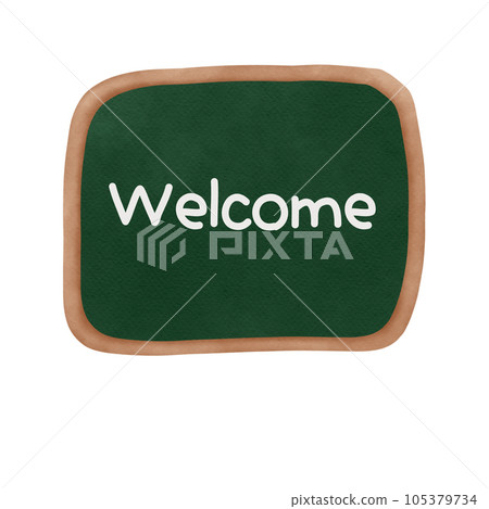 Green board school signboard  105379734