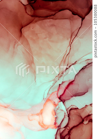 Marble ink abstract art from exquisite original painting for abstract background . Painting was painted on high quality paper texture to create smooth marble background pattern of ombre alcohol ink . Marble ink abstract art from exquisite original painting for abstract background . Painting was painted on high quality paper texture to create smooth marble background pattern of ombre alcohol ink . 105380088