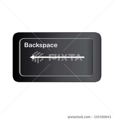 Backspace button icon Backspace button icon 105380641