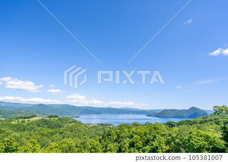 Prefectural Route 285 overlooking Lake Toya Prefectural Route 285 overlooking Lake Toya 105381007