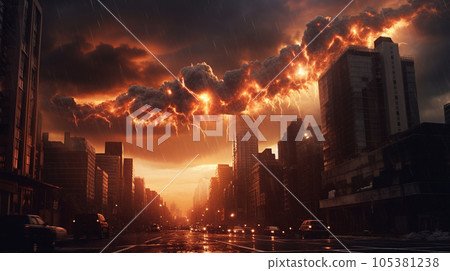 Invaders from space came over the big city Invaders from space came over the big city 105381238