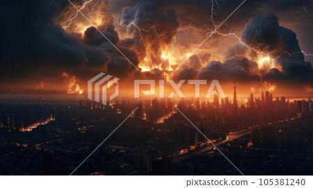 Invaders from space came over the big city Invaders from space came over the big city 105381240