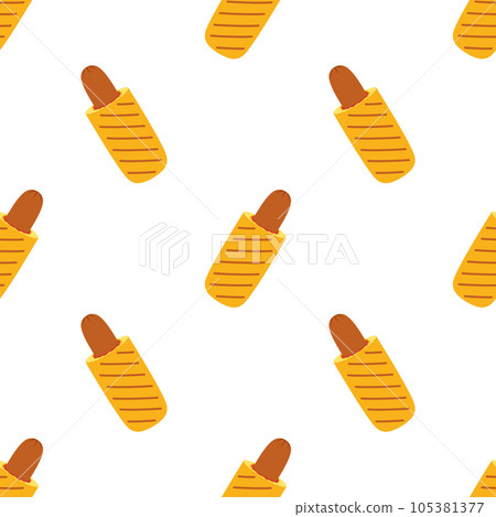 cartoon seamless pattern with french hot dog 105381377