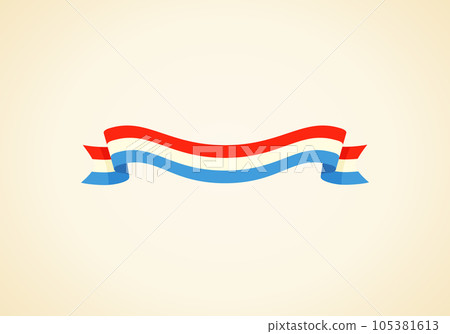 Ribbon with flag of Luxembourg Ribbon with flag of Luxembourg 105381613