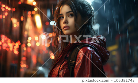 A cyberpunk urban landscape that is likely to appear in Blade Runner 105381742