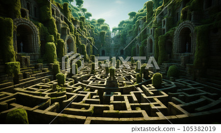 Maze-like ancient city 105382019