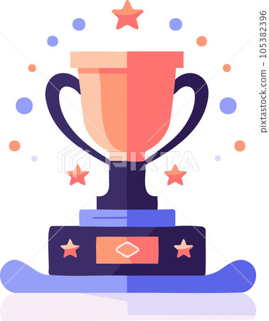 Hand Drawn trophies and victories in flat style Hand Drawn trophies and victories in flat style 105382396