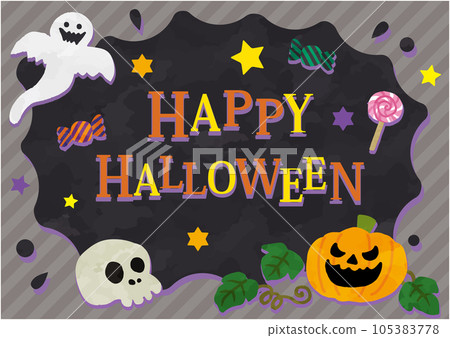 Cute Happy Halloween title (horizontal) Cute Happy Halloween title (horizontal) 105383778