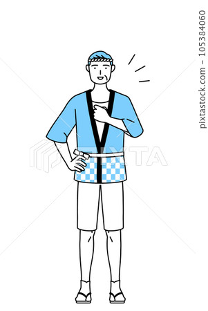 一位穿著夏季節日法衣長到胸前的老人 一位穿著夏季節日法衣長到胸前的老人 105384060