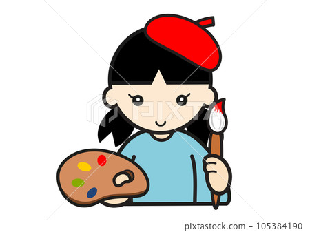A girl who paints 105384190