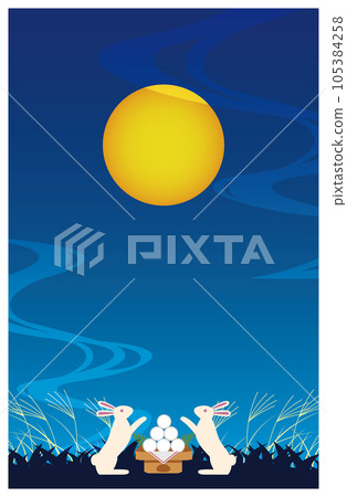 moon viewing autumn material background moon viewing autumn material background 105384258