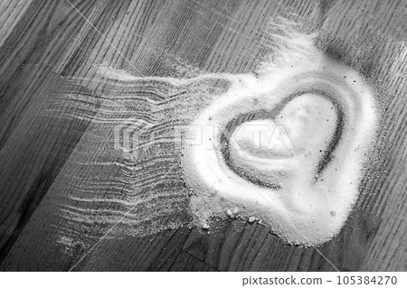 salt in the form of a heart salt in the form of a heart 105384270