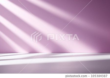 empty pastel purple background for product presentation with shadow and light from windows empty pastel purple background for product presentation with shadow and light from windows 105384387