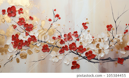 紅梅花/白梅花：Rinpa表情 105384455