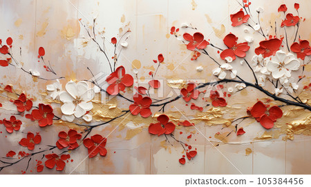 紅梅花/白梅花：Rinpa表情 105384456