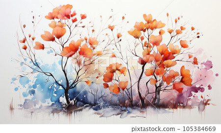 秋天的樹葉 105384669