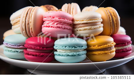 Multicolored macaroons 105385511