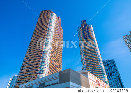 川崎都市風景在日本看在武藏Kosugi駐地前面的塔公寓小組 105385559