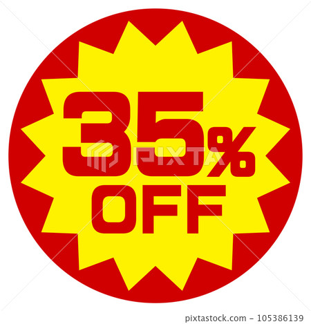 35% 折扣貼紙 105386139
