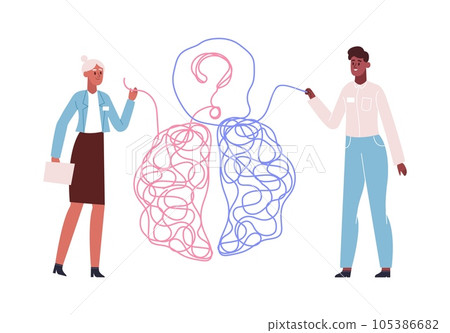 Emotional, mental health, brain healthcare, cognitive problem concept 105386682