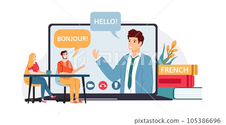 Distance education, web courses or tutorials with teacher 105386696