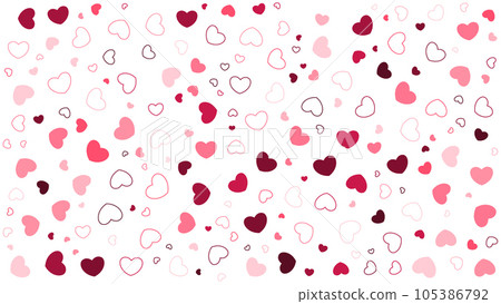 Background with hearts of various sizes as a pattern. Background with hearts of various sizes as a pattern. 105386792