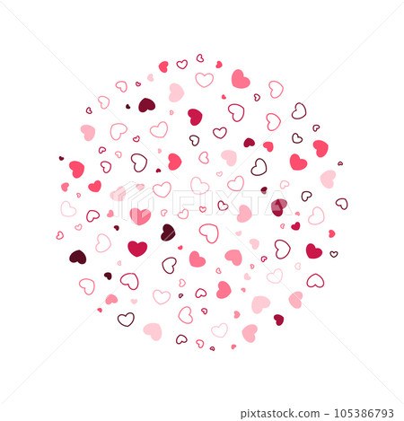 Background with hearts of various sizes as a pattern. Background with hearts of various sizes as a pattern. 105386793