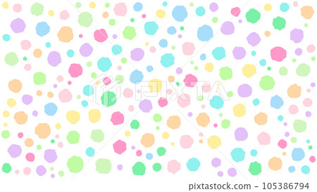 A background with colorful shapes of various sizes as a pattern. A background with colorful shapes of various sizes as a pattern. 105386794