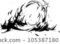 superhero power blast comic action effect drawing lines 105387180