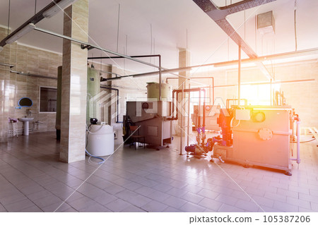 Boiler station, boiler room. Engine room, technical equipment. 105387206