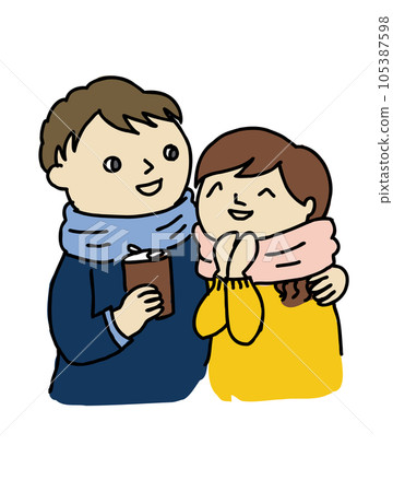 冬天情侶調情 105387598