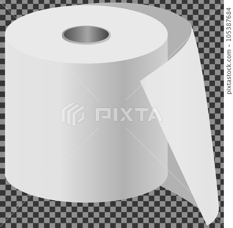 Toilet paper. Special paper for wiping. Paper product is used for sanitary and hygienic purposes 105387684