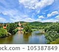 View of Sazava monastery and Sazava river 105387849