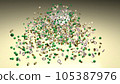 Abstract 3D image awash in captivating shades of green yellow 105387976