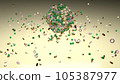 Abstract 3D image awash in captivating shades of green yellow 105387977