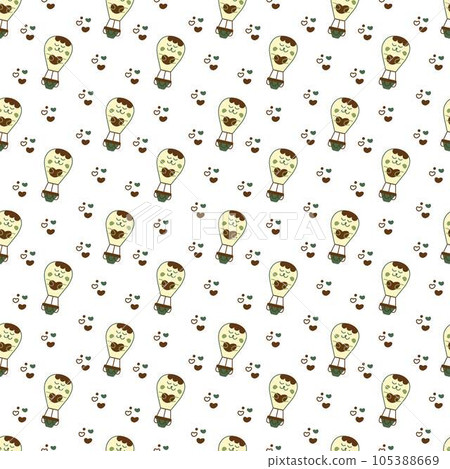 Aerostat pattern3. Seamless pattern with cute aerostat character. Doodle cartoon color vector illustration. Aerostat pattern3. Seamless pattern with cute aerostat character. Doodle cartoon color vector illustration. 105388669