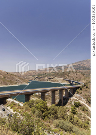 water dam Rules (Embalse de Rules), Sierra Nevada, Andalusia, Spain 105389105