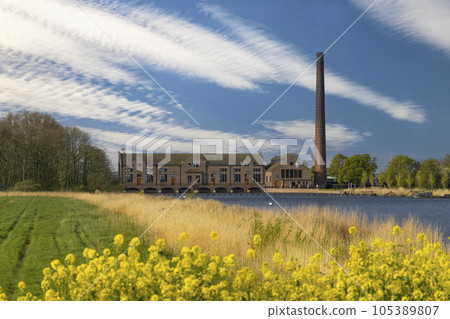 Ir. D. F. Woudagemaal is the largest steam pumping station ever built in world, UNESCO site, Lemmer, Friesland, Netherlands Ir. D. F. Woudagemaal is the largest steam pumping station ever built in world, UNESCO site, Lemmer, Friesland, Netherlands 105389807