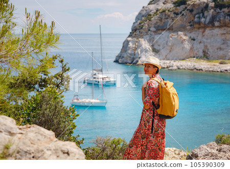 Anthony Quinn bay, trip to Rhodes island, Greece Anthony Quinn bay, trip to Rhodes island, Greece 105390309