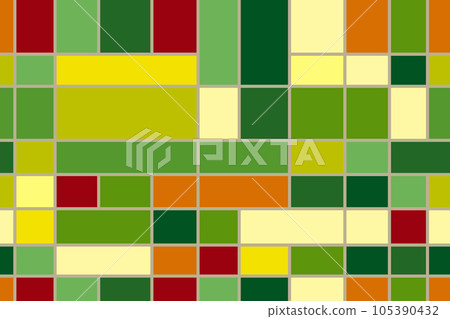 A top view of mosaic rectangular farmfield. Aerial view of the agricultural landscape A top view of mosaic rectangular farmfield. Aerial view of the agricultural landscape 105390432