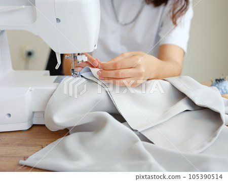 Workplace of a dressmaker. Handmade concept. 105390514
