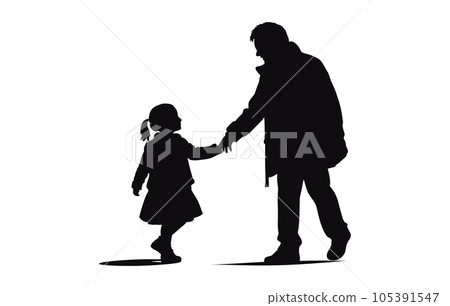 Happy Grand parents Day Cute Illustration, Happy Grand Parents Day Silhouette, 105391547