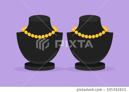 Jewelry design fancy art set with gems mix heart necklace. Hand drawing and  painting on paper. Stock Illustration | Adobe Stock