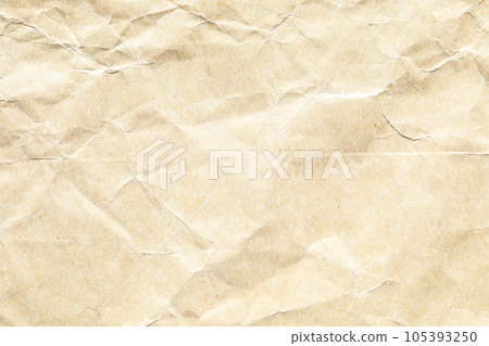 Yellow crumpled paper texture with macro details 105393250