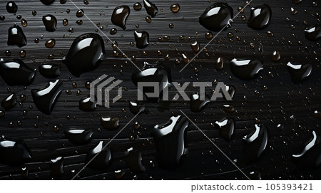 Water droplets on a black board: background image 105393421