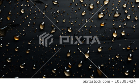 Water droplets on a black board: background image 105393424
