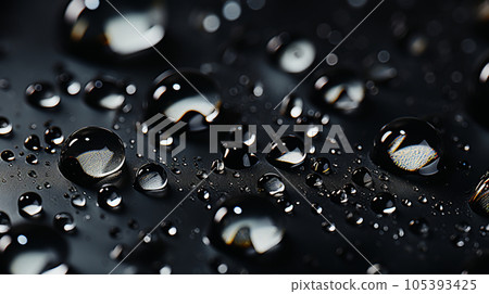 Water droplets on a black board: background image 105393425
