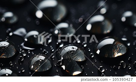 Water droplets on a black board: background image 105393427